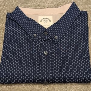 Blue Patterned Men's Casual Shirt